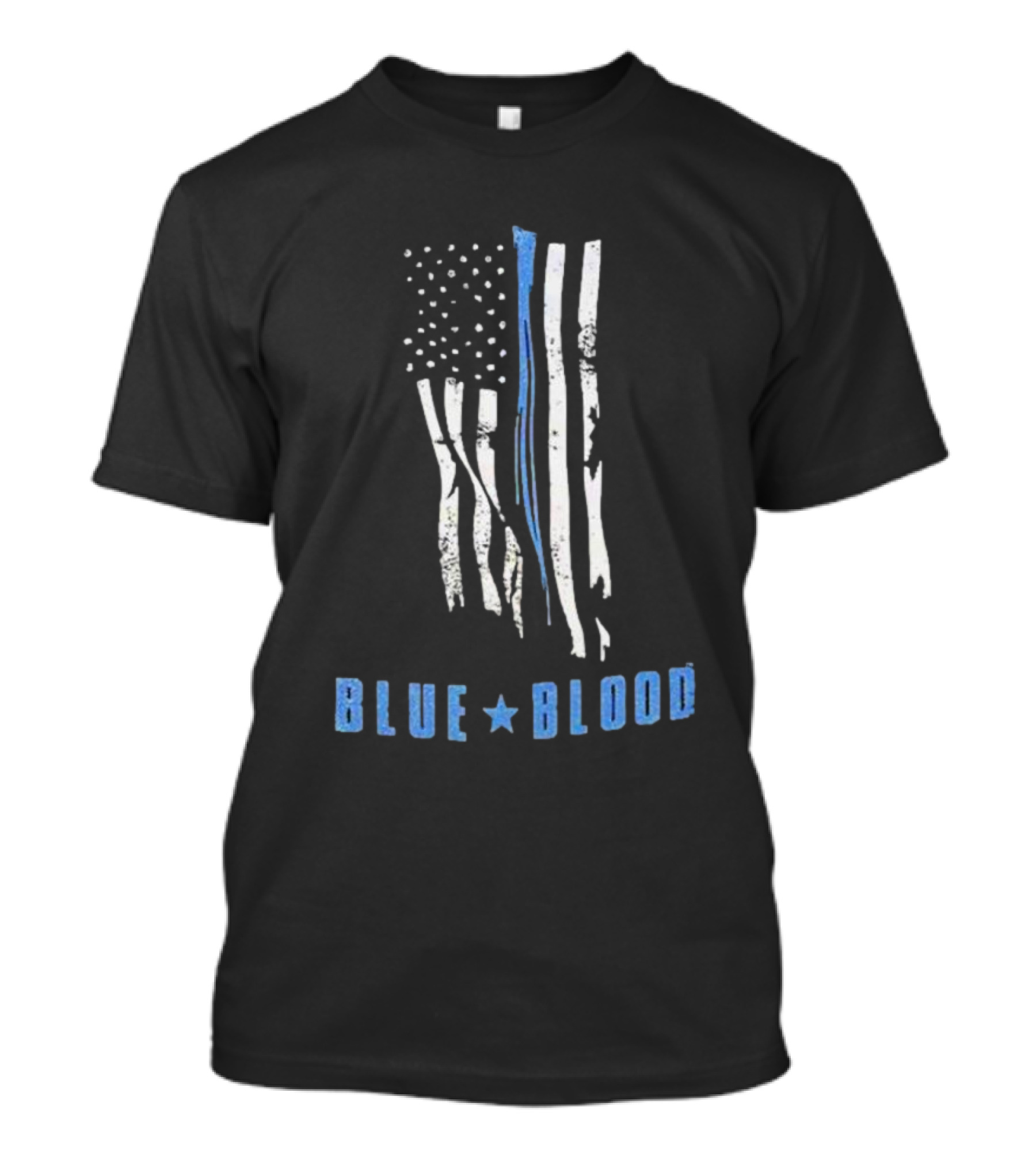 Blue Blood American Flag Thin Blue Line T-Shirt