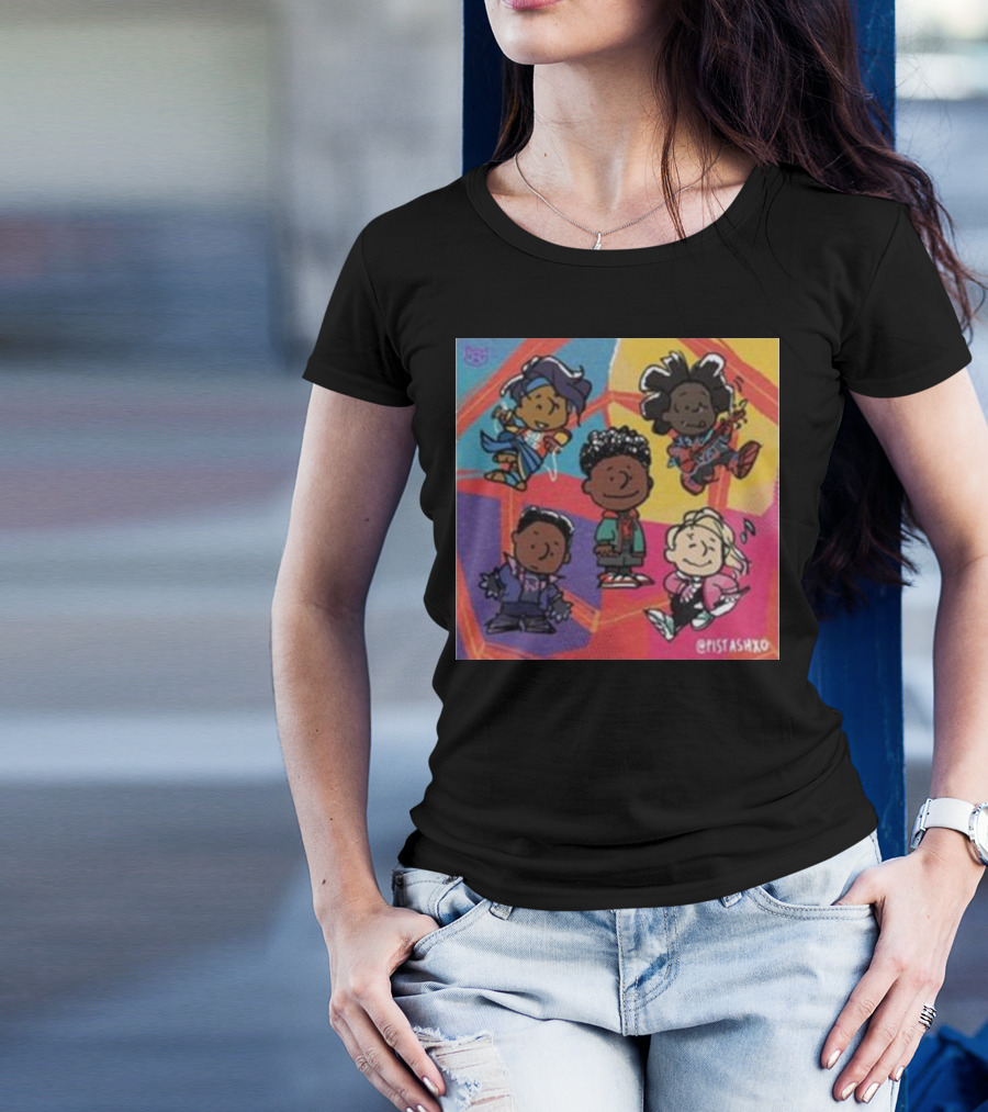 Peanuts Fanart Characters By Pistashxo With Vibrant Background T-Shirt