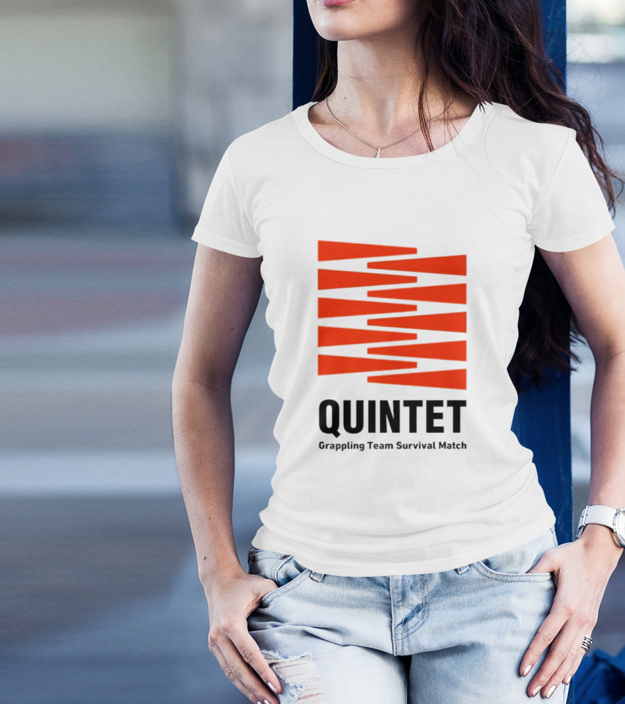 Quintet Grappling Team Survival Match Red Stripe T-Shirt