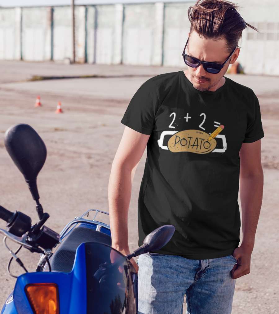 2+2 Potato Math Joke Simon Miller Dotato T-Shirt