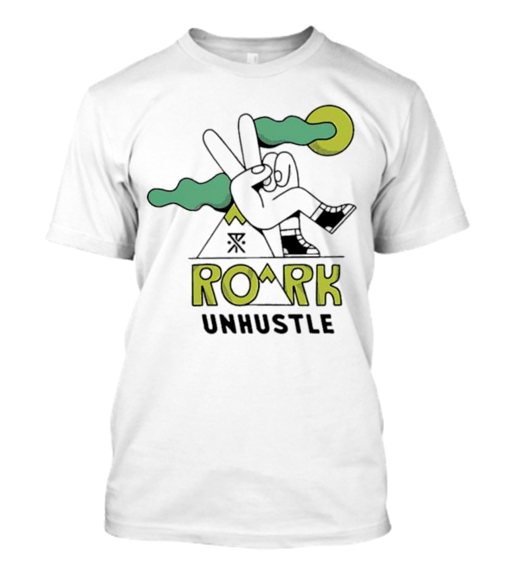 ROARK Unhustle Peace Sign Triangle Night Sky Moon T-Shirt