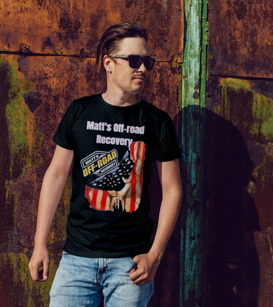 Matt's Off-Road Recovery American Flag Deer T-Shirt