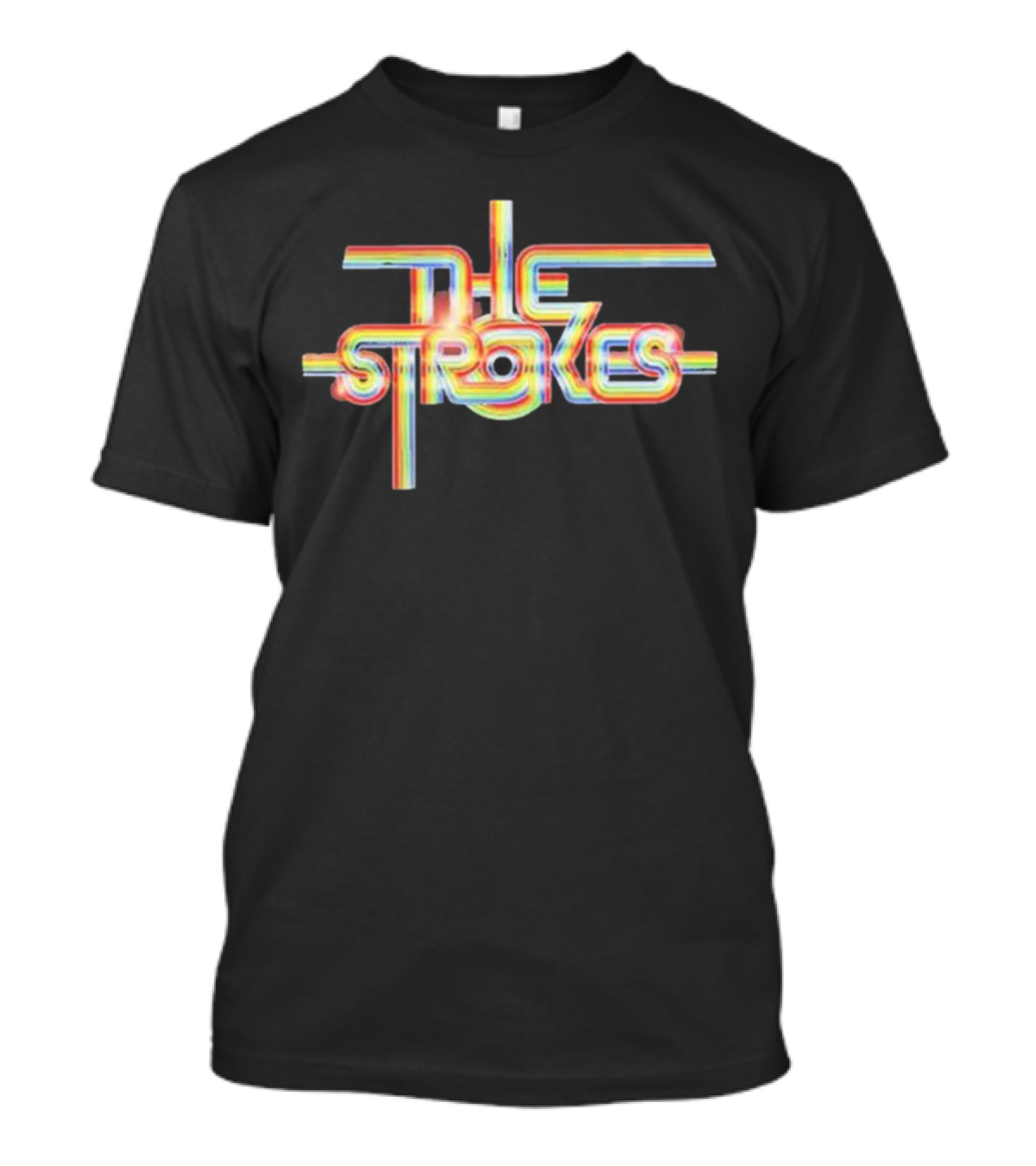 The Strokes Logo Rainbow Ribbon T-Shirt