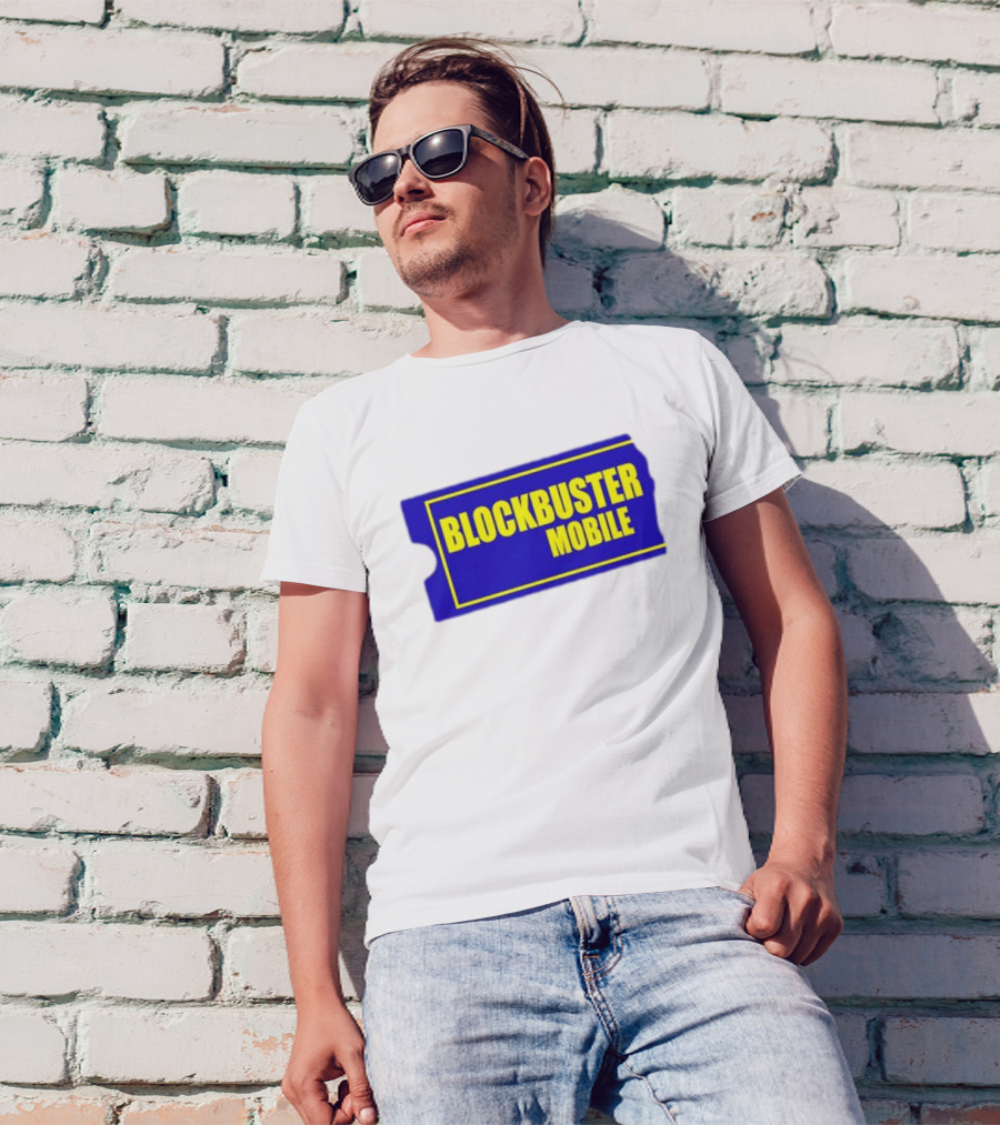 BLOCKBUSTER MOBILE Blue Ticket Nostalgia T-Shirt