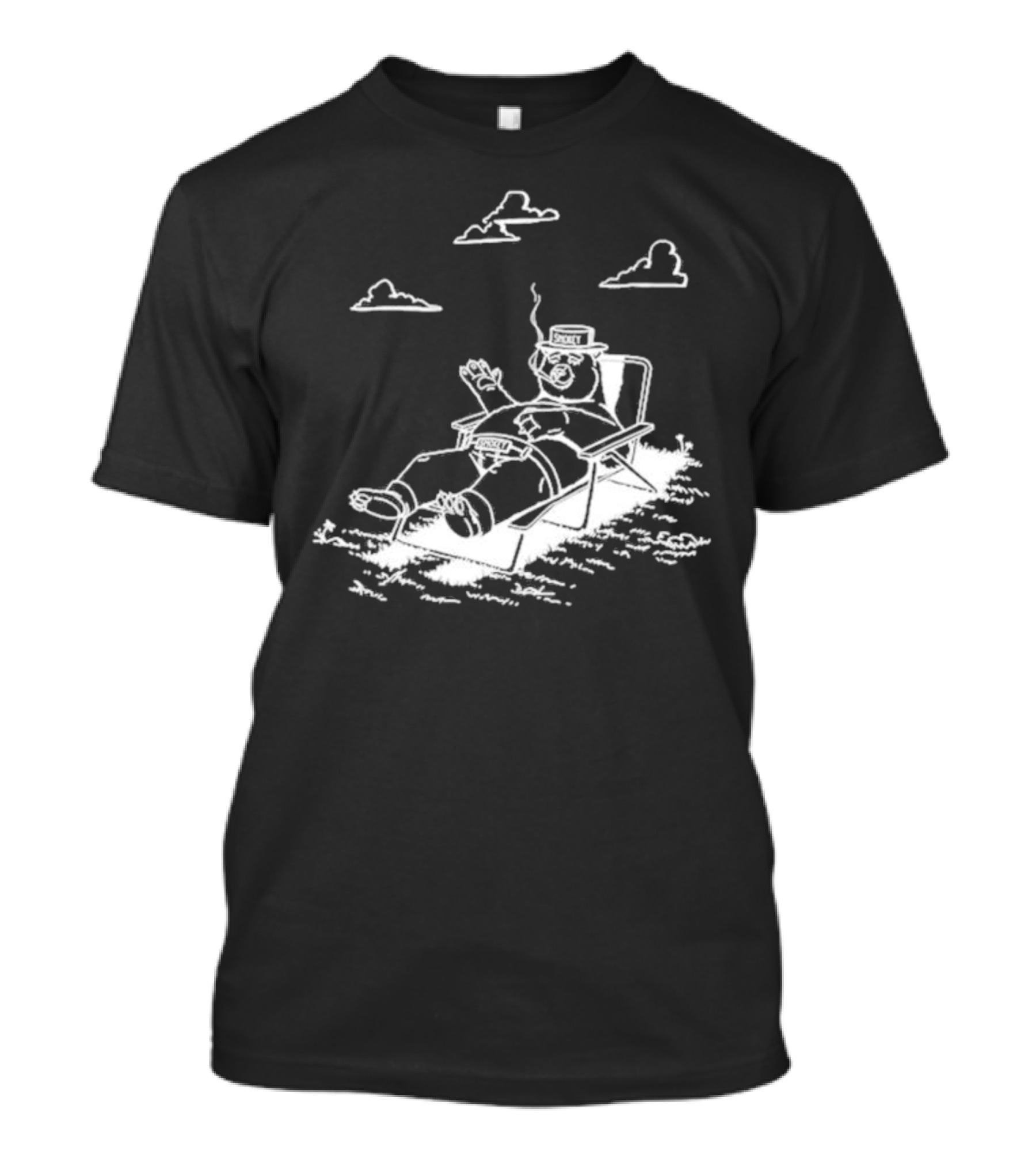 SMOKEY Bear Relaxing Lounge Clouds Smoking Chair T-Shirt