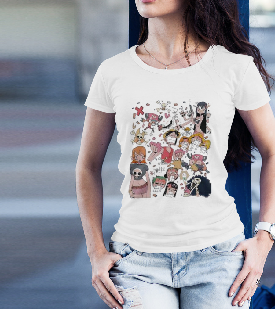 Worldofdarko One Piece Character Collage Animation T-Shirt