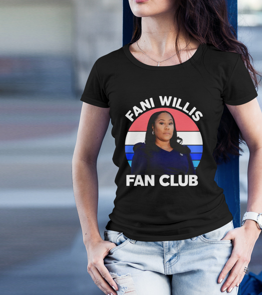 Fani Willis Fan Club Georgia District Attorney Stripes T-Shirt