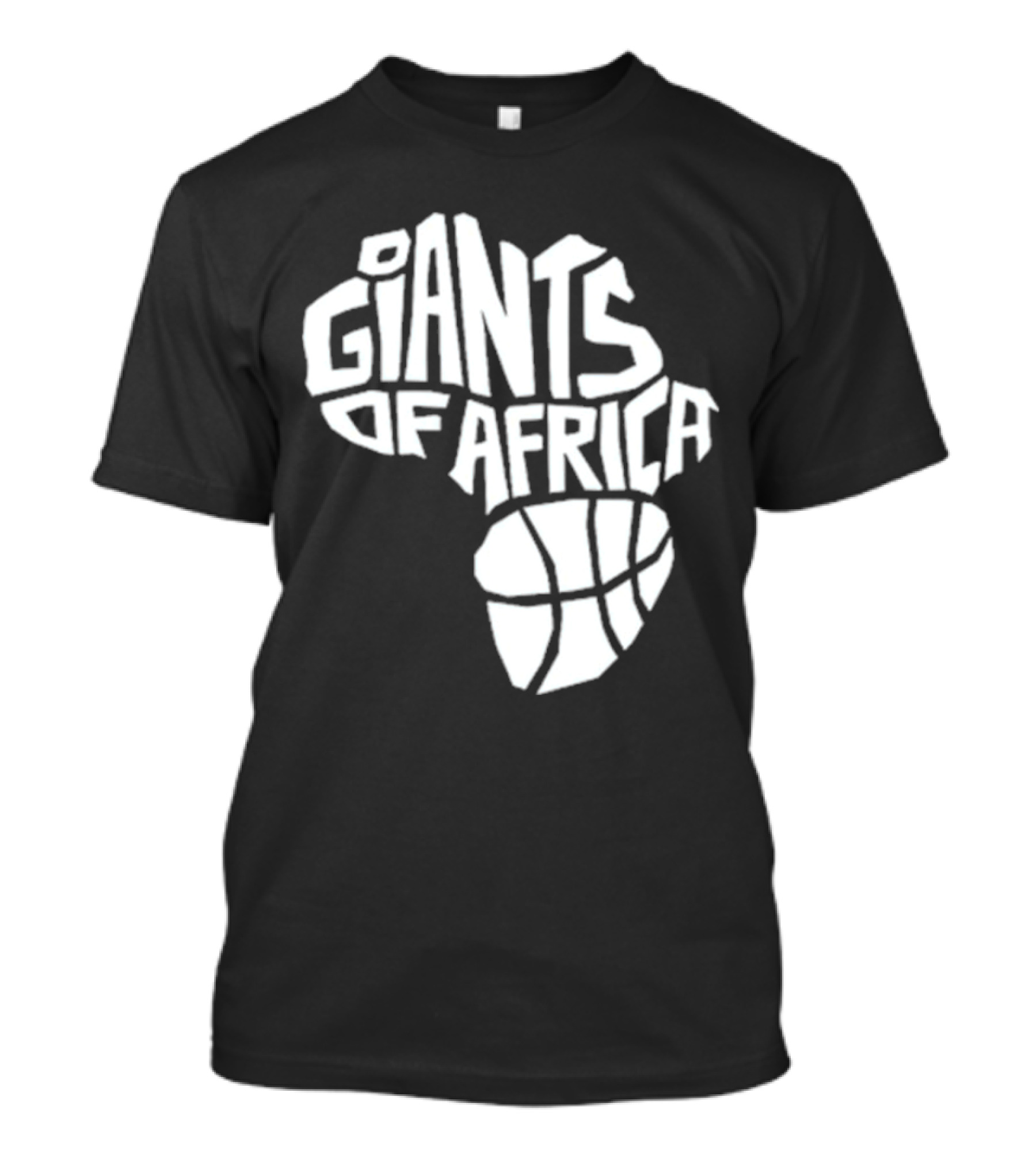 Giants Of Africa Basketball Map T-Shirt