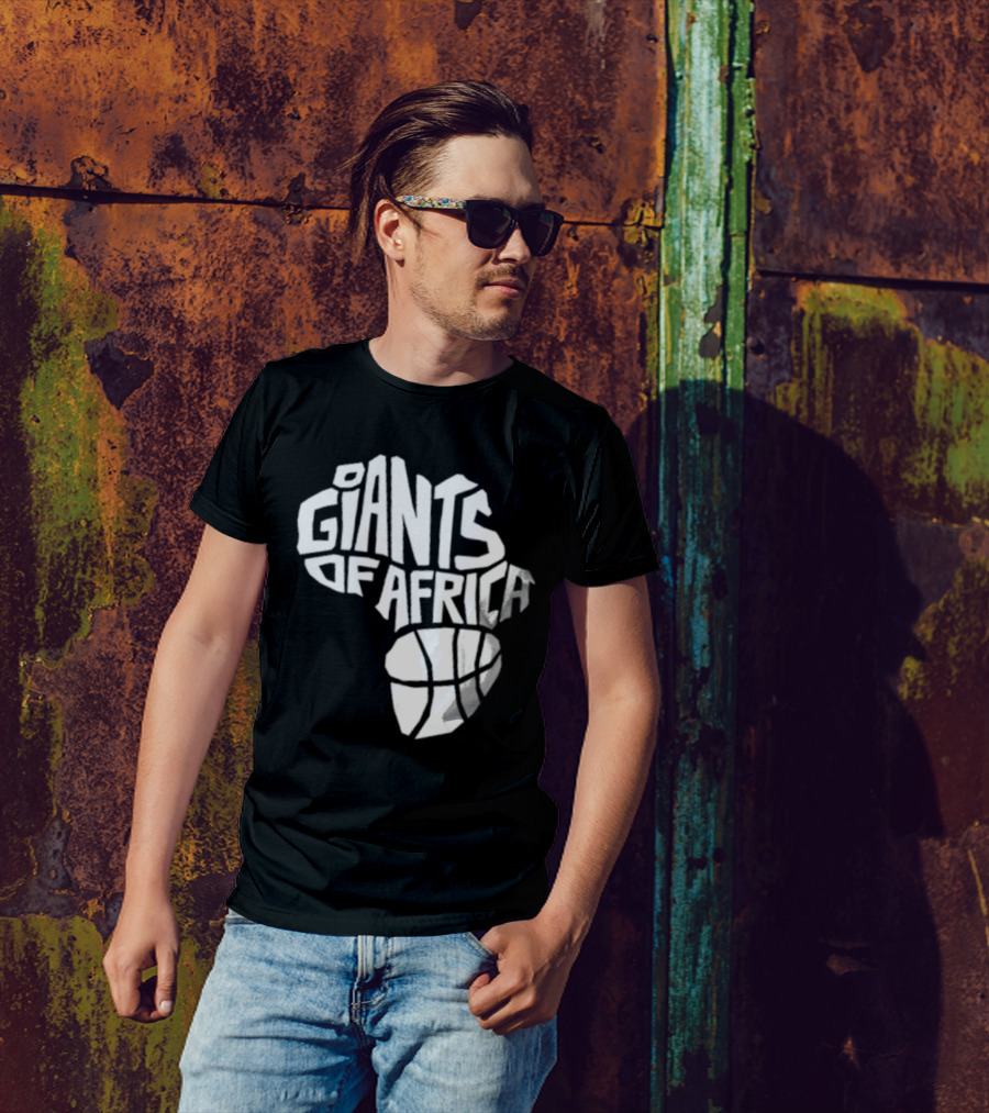 Giants Of Africa Basketball Map T-Shirt