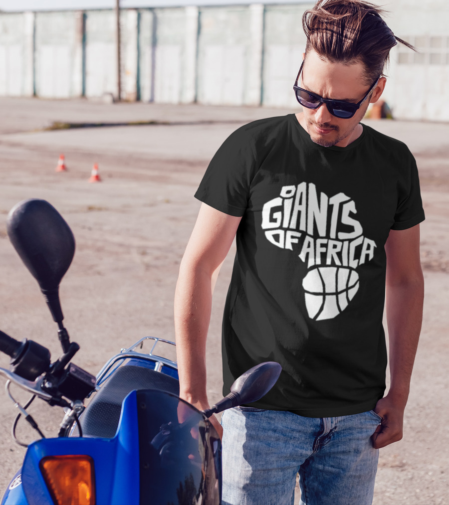 Giants Of Africa Basketball Map T-Shirt
