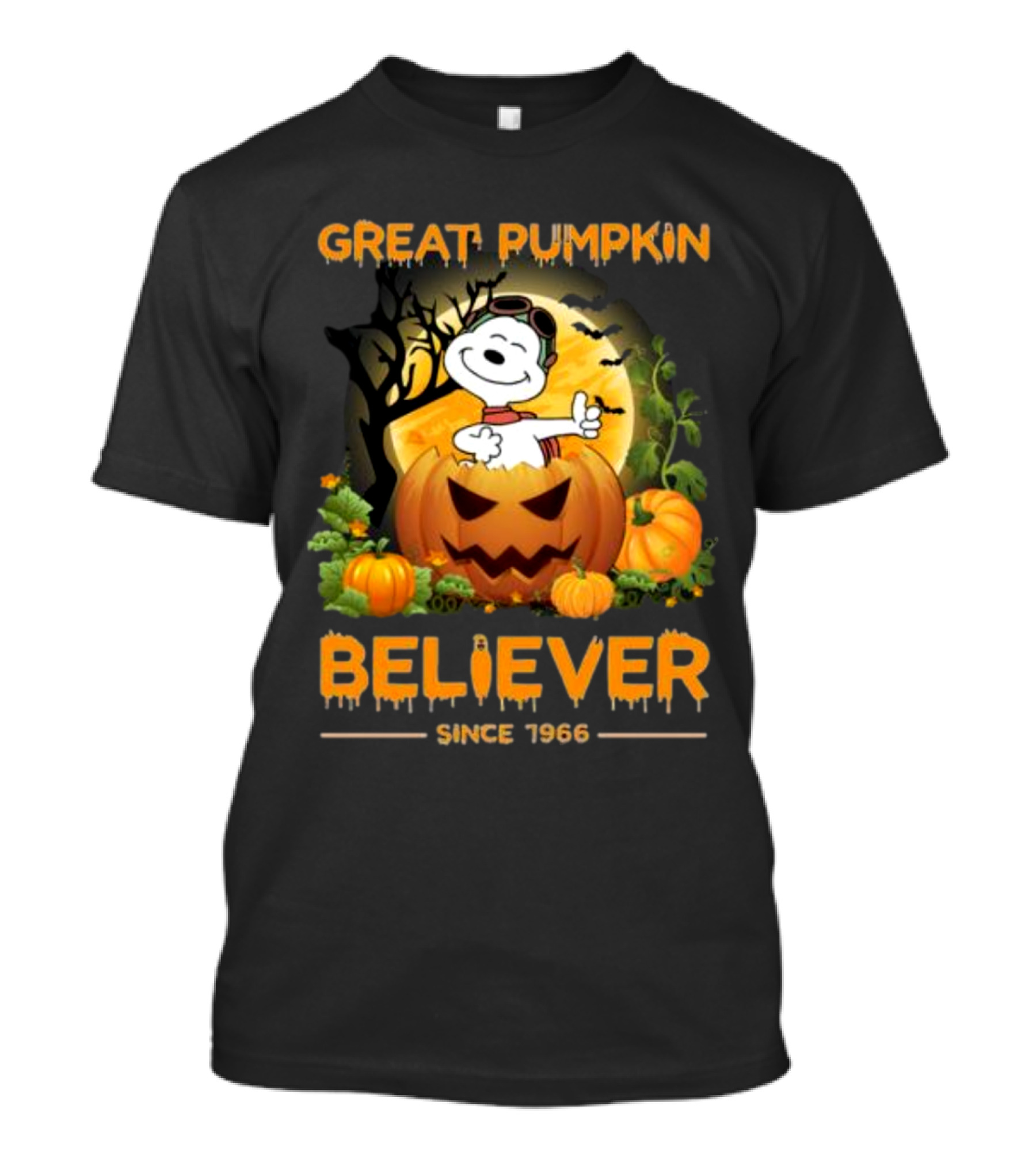 Snoopy Great Pumpkin Believer Since 1966 Halloween T-Shirt