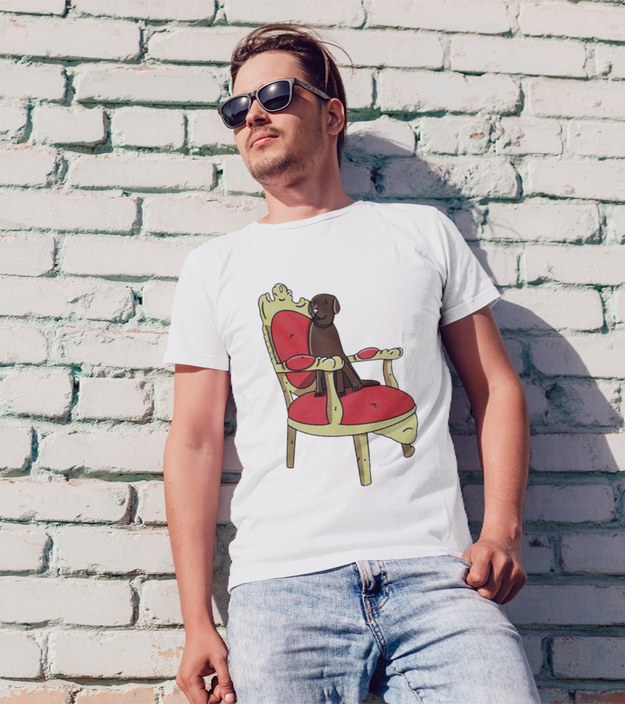 Win The Dog On A Royal Throne Chair T-Shirt