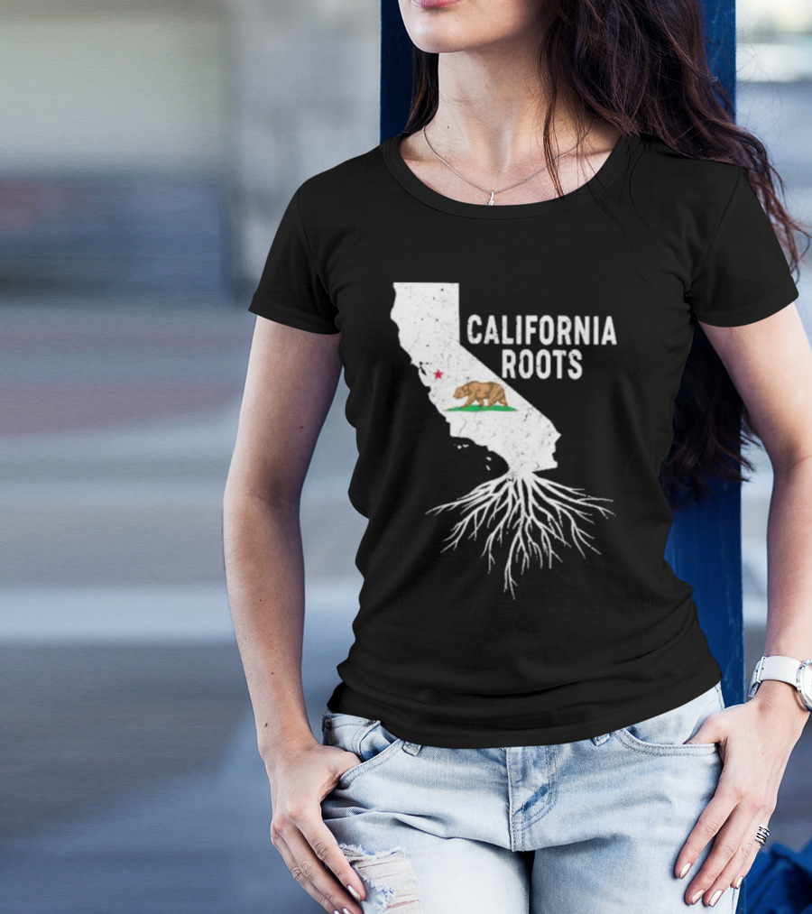 California Roots Bear And State T-Shirt