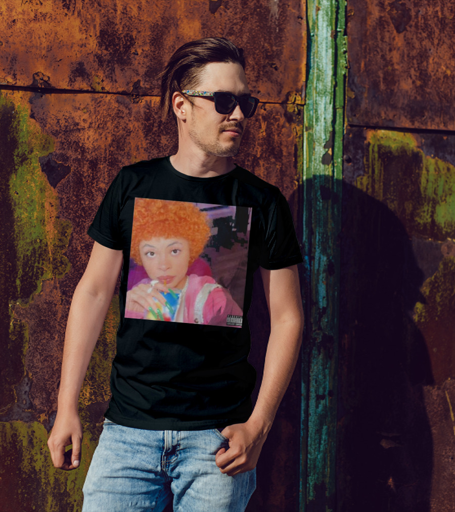 Ice Spice Drinking Colorful Beverage Parental Advisory T-Shirt