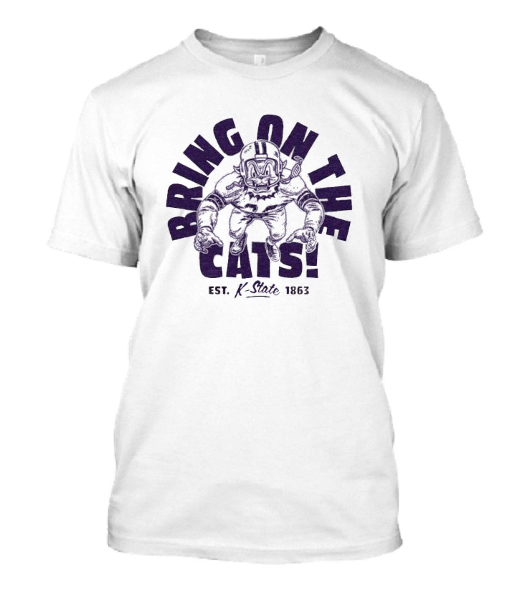 K-State Bring On The Cats Est 1863 Football Mascot T-Shirt