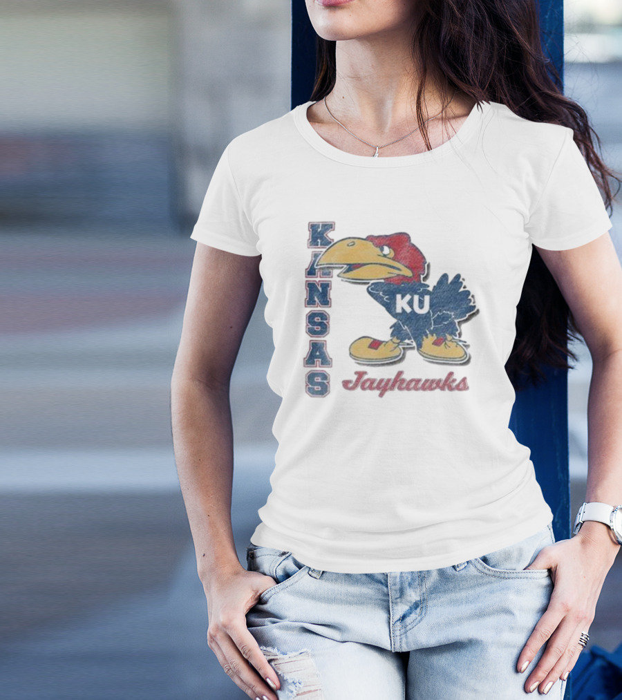 KANSAS KU Jayhawks Retro Throwback '47 Franklin T-Shirt