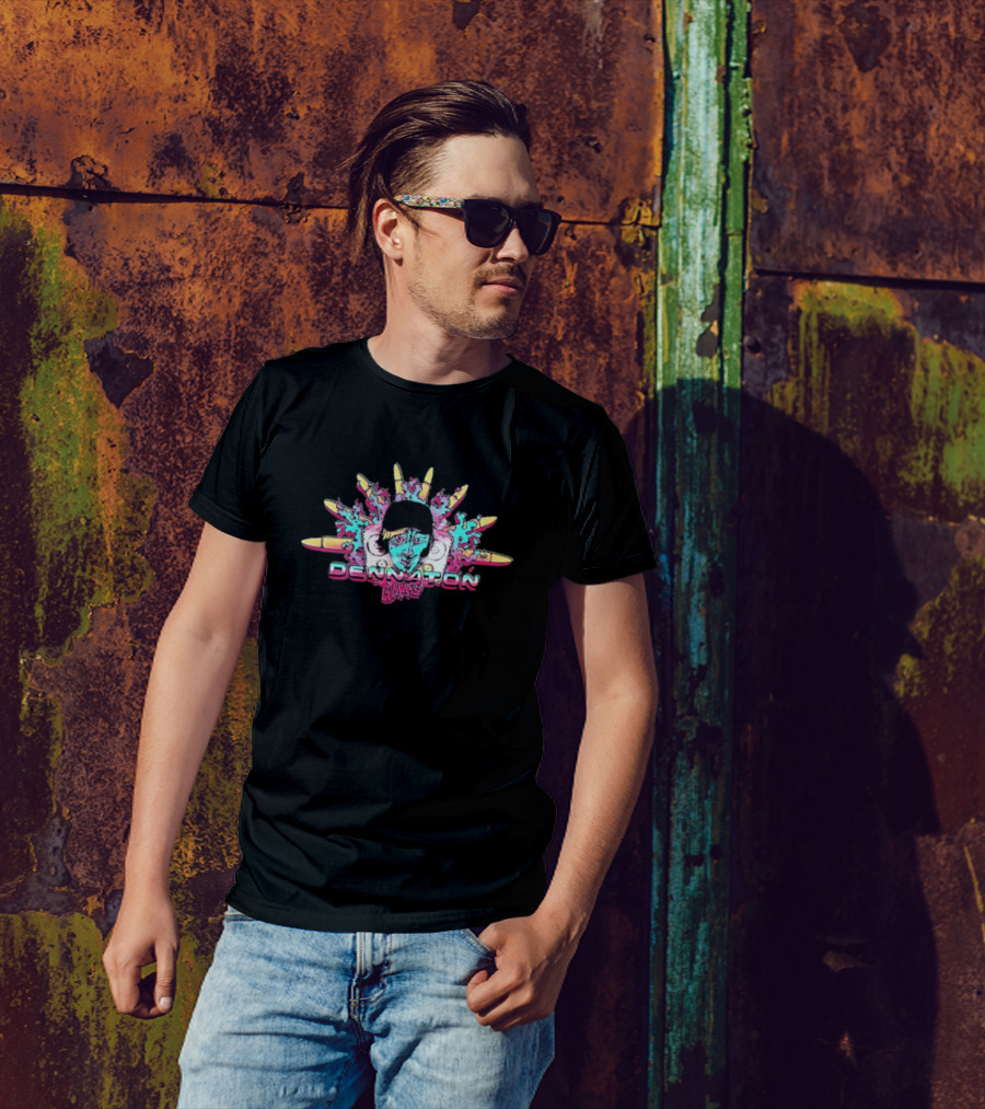 Dennaton Games Hotline Miami Mask With Bullets And Splatter T-Shirt