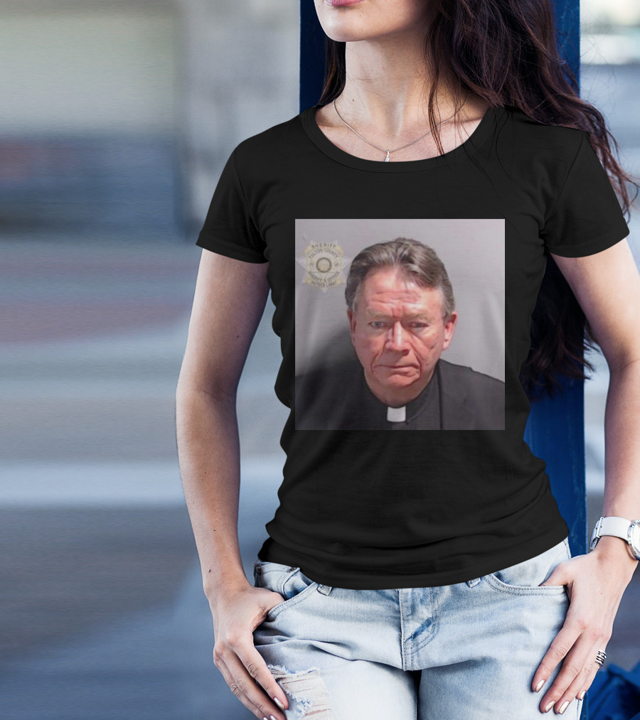 Rico Trump Pastor Stephen Cliffgard Lee Shot Mugshot Clergy Collar T-Shirt