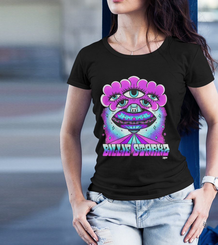 Billie Starks AEW Close Encounters UFO Alien Eyes T-Shirt