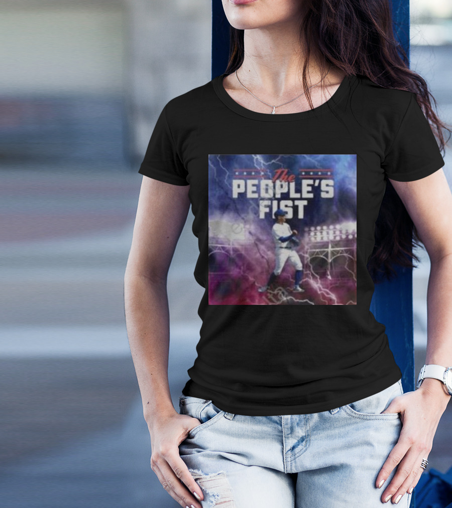 Chicago Cubs The People’s Fist Player Lightning Field T-Shirt