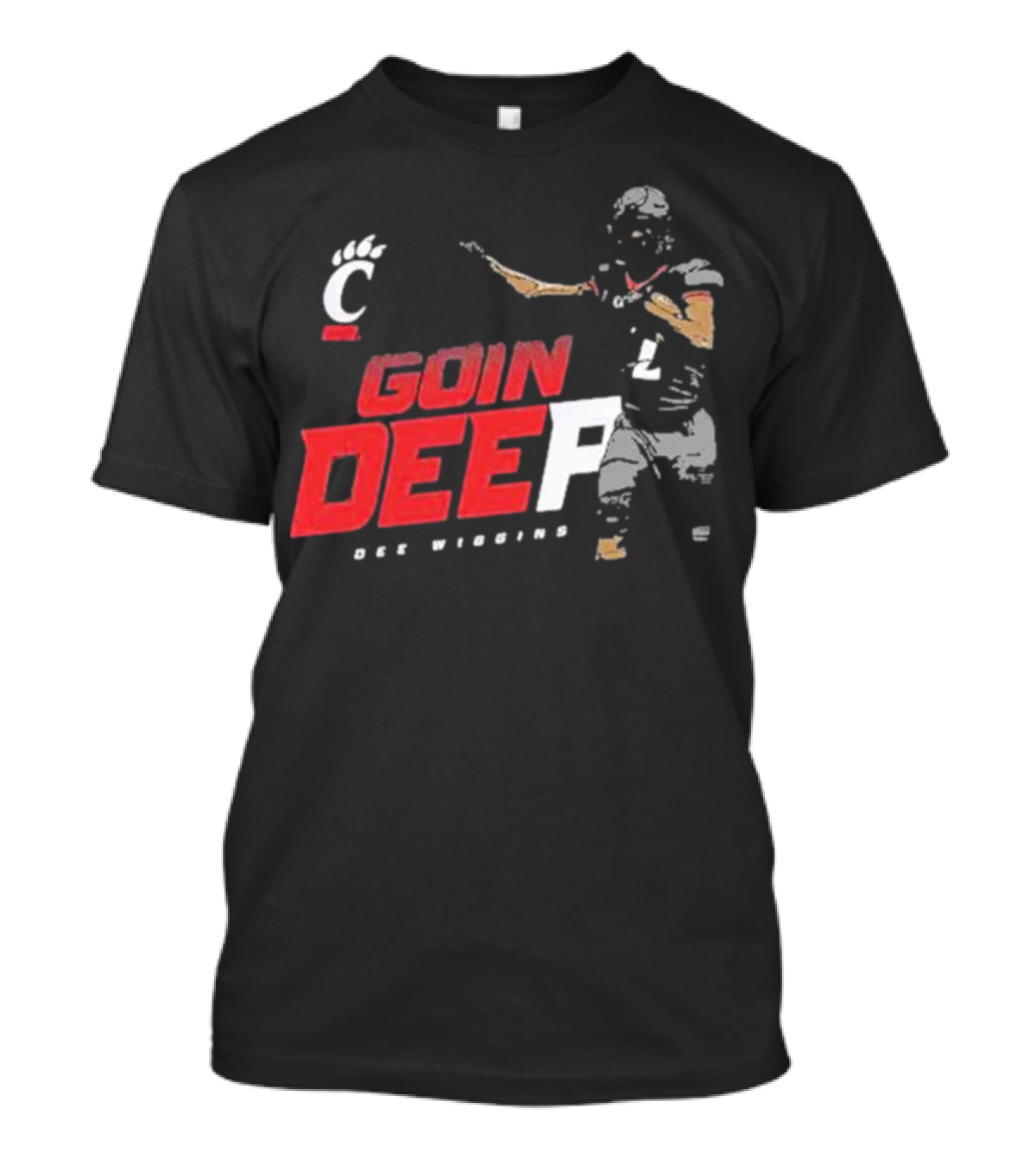 Cincinnati Bearcats Dee Wiggins Goin’ Deep T-Shirt