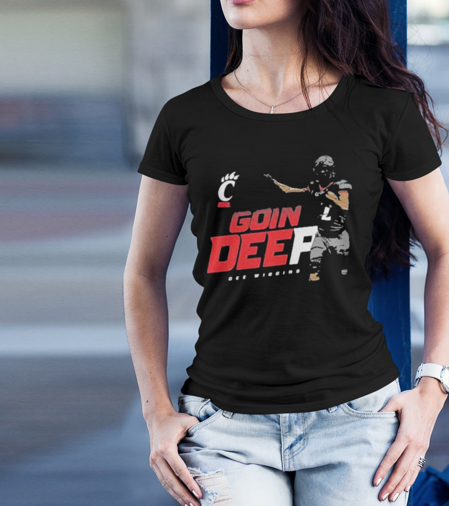 Cincinnati Bearcats Dee Wiggins Goin’ Deep T-Shirt