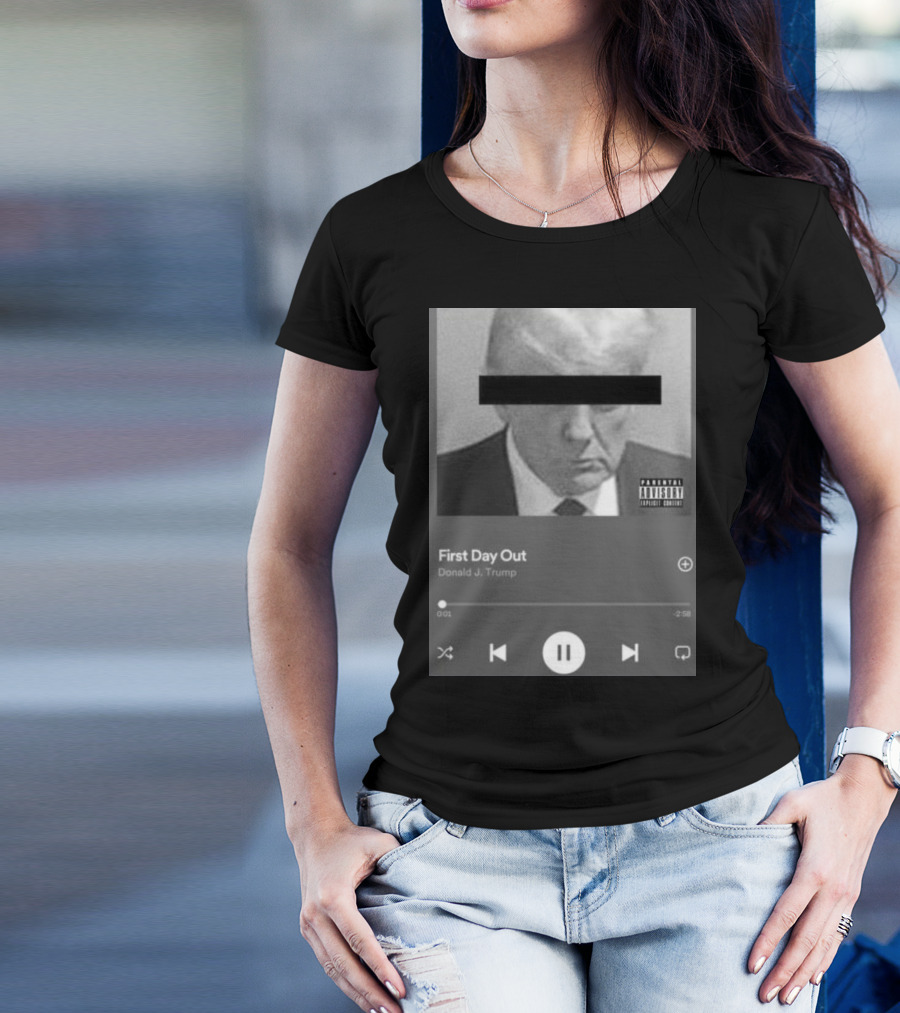 First Day Out Donald J Trump AI Rap Mocking Arrest Hits No. 2 ITunes Spot T-Shirt
