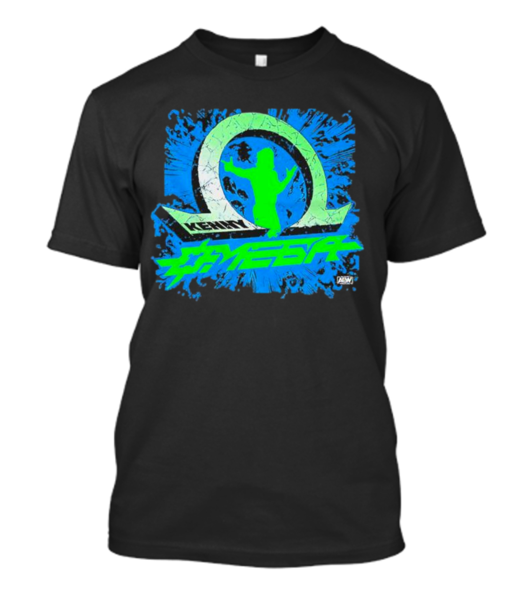 Kenny Omega AEW Omega Logo Silhouette Explosion T-Shirt