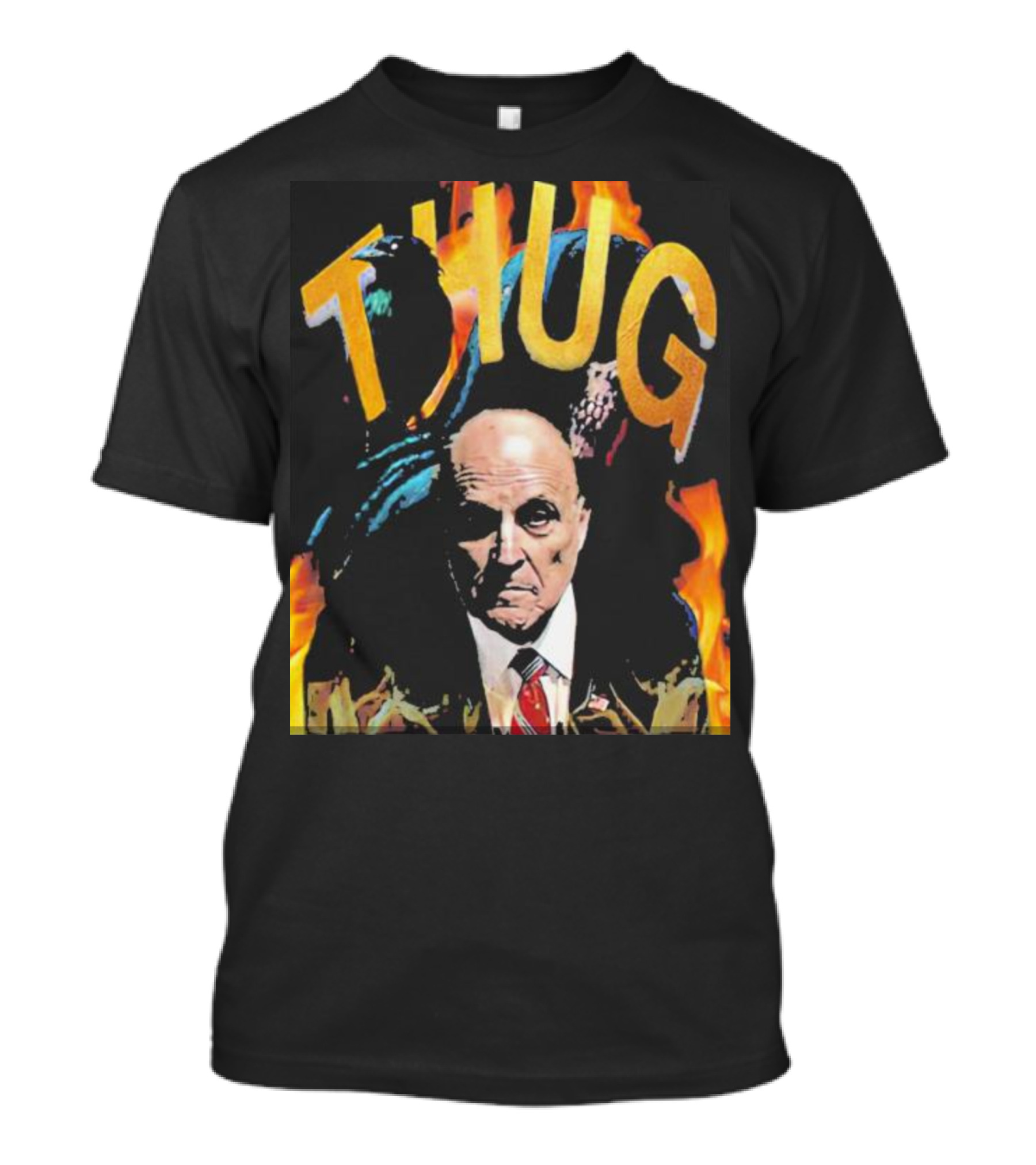 Rudy Giuliani Thug Flames T-Shirt