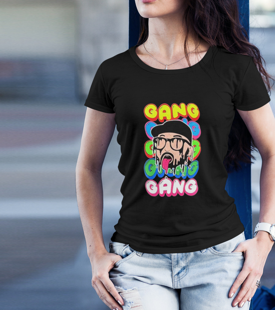 Gang Colorful Dripping Face T-Shirt