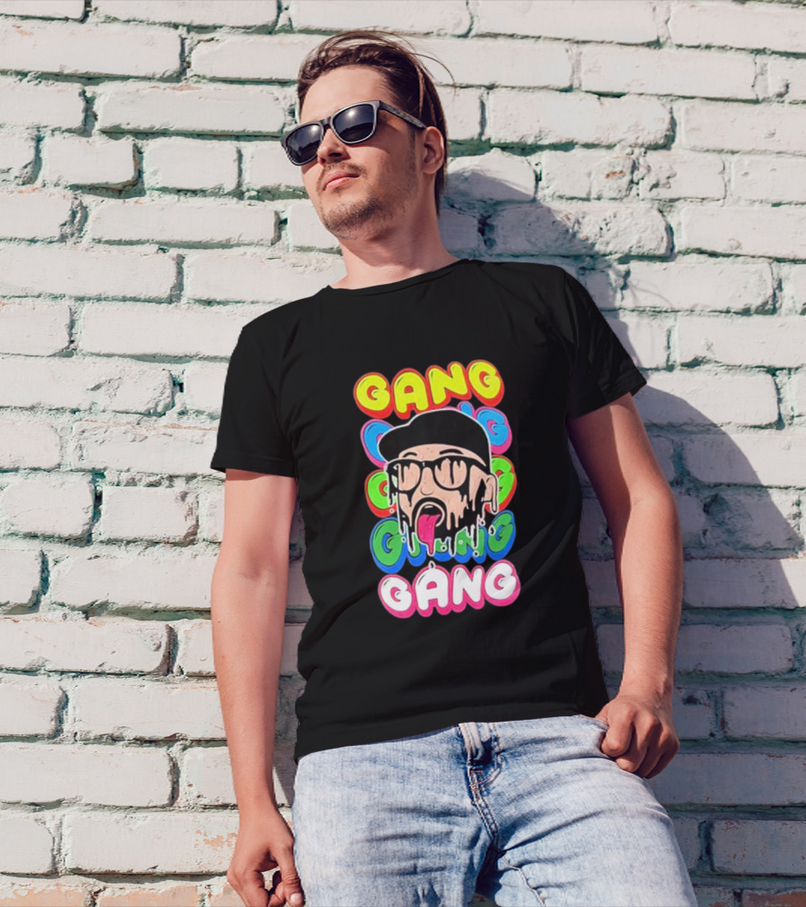 Gang Colorful Dripping Face T-Shirt