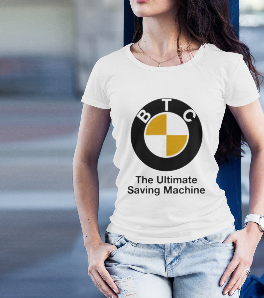 BTC The Ultimate Saving Machine Bitcoin Crash Test Dummy T-Shirt