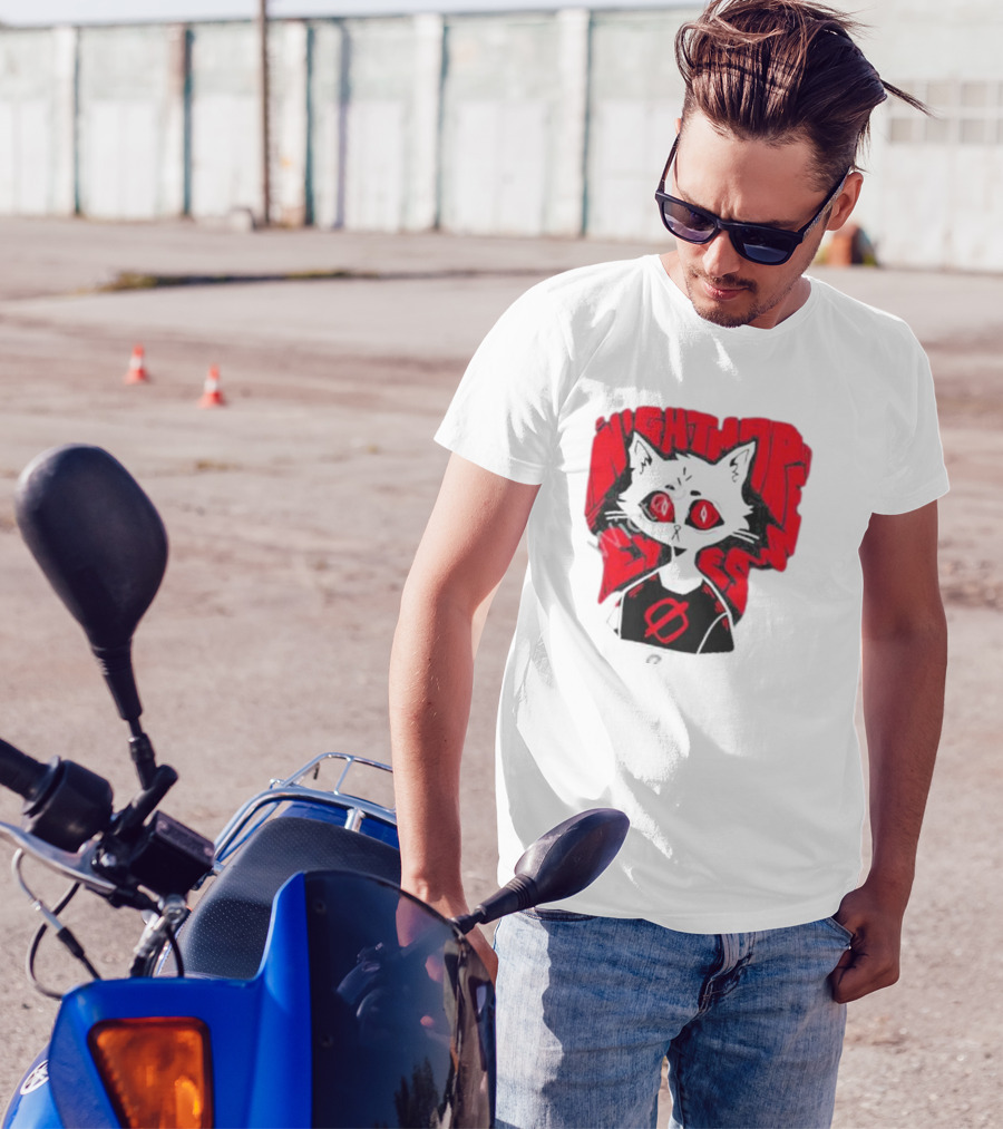 Nightmare Eyes Cat With Red Eyes And Zero T-Shirt