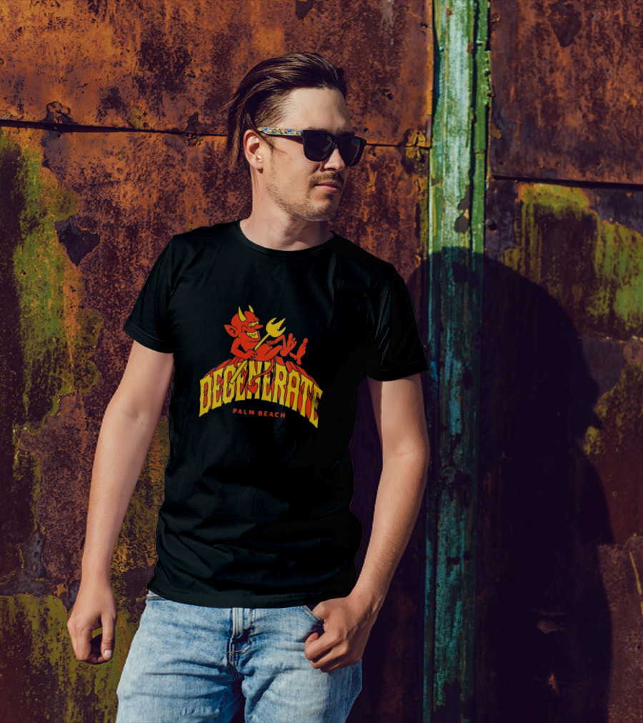 Degenerate Devil Palm Beach T-Shirt