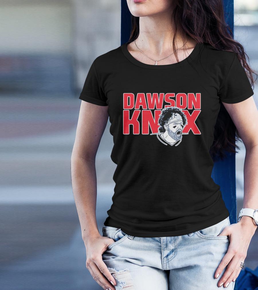Dawson Knox Roaring Athlete Portrait Headband T-Shirt