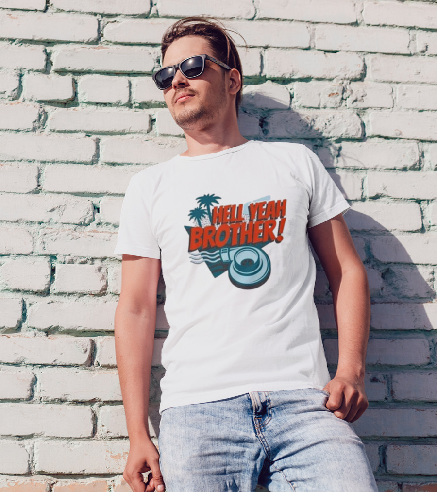 Hell Yeah Brother Palm Tree Turbo Charged Adventure T-Shirt