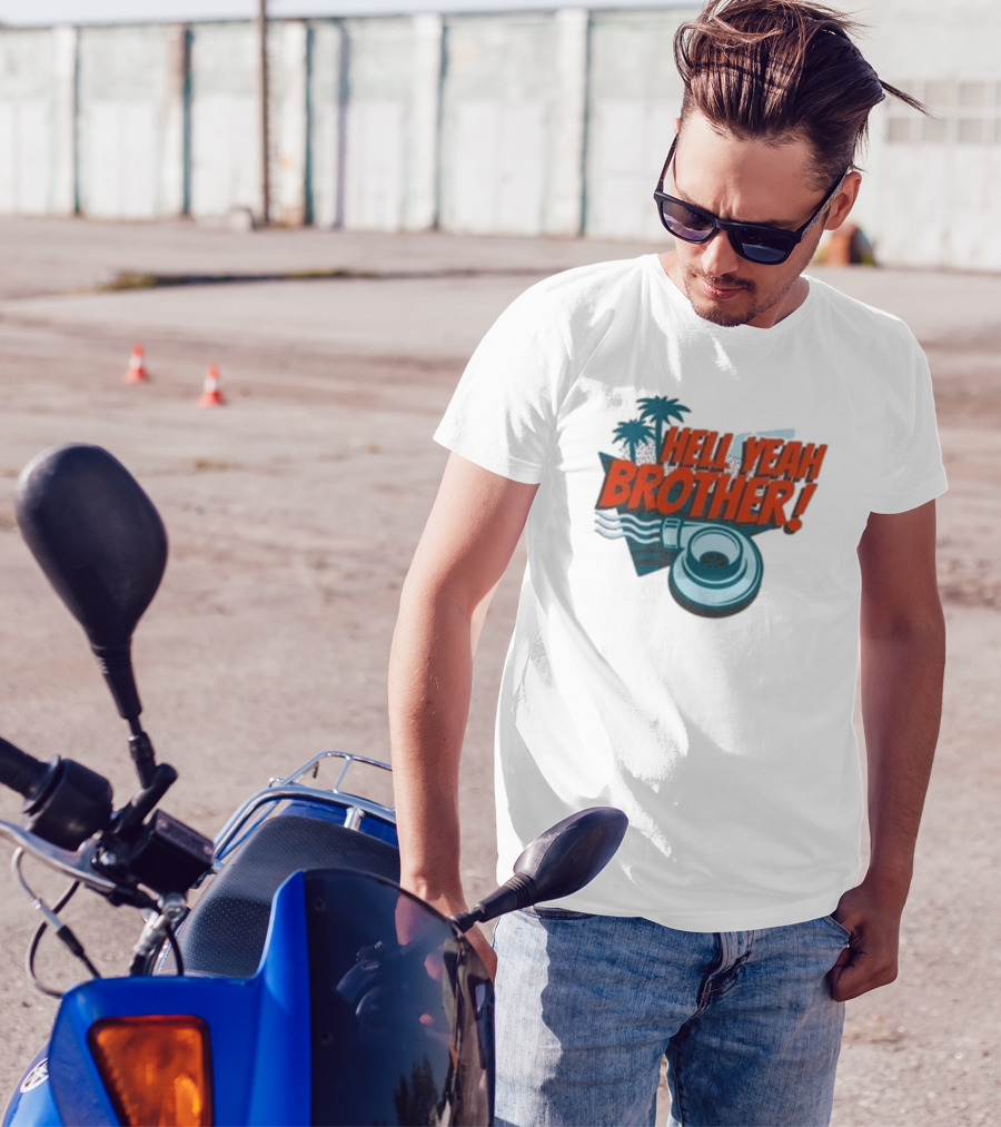 Hell Yeah Brother Palm Tree Turbo Charged Adventure T-Shirt