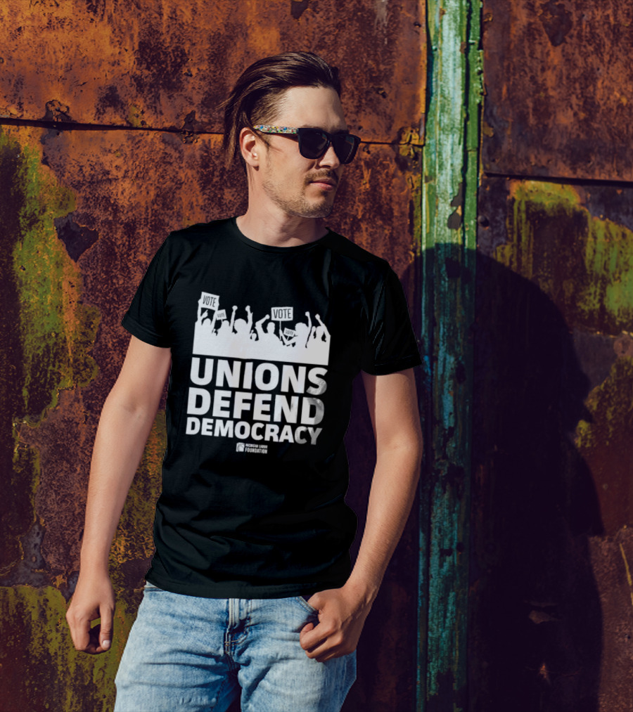 Michigan AFL-CIO Unions Defend Democracy Vote Michigan Labor Foundation Advocates T-Shirt