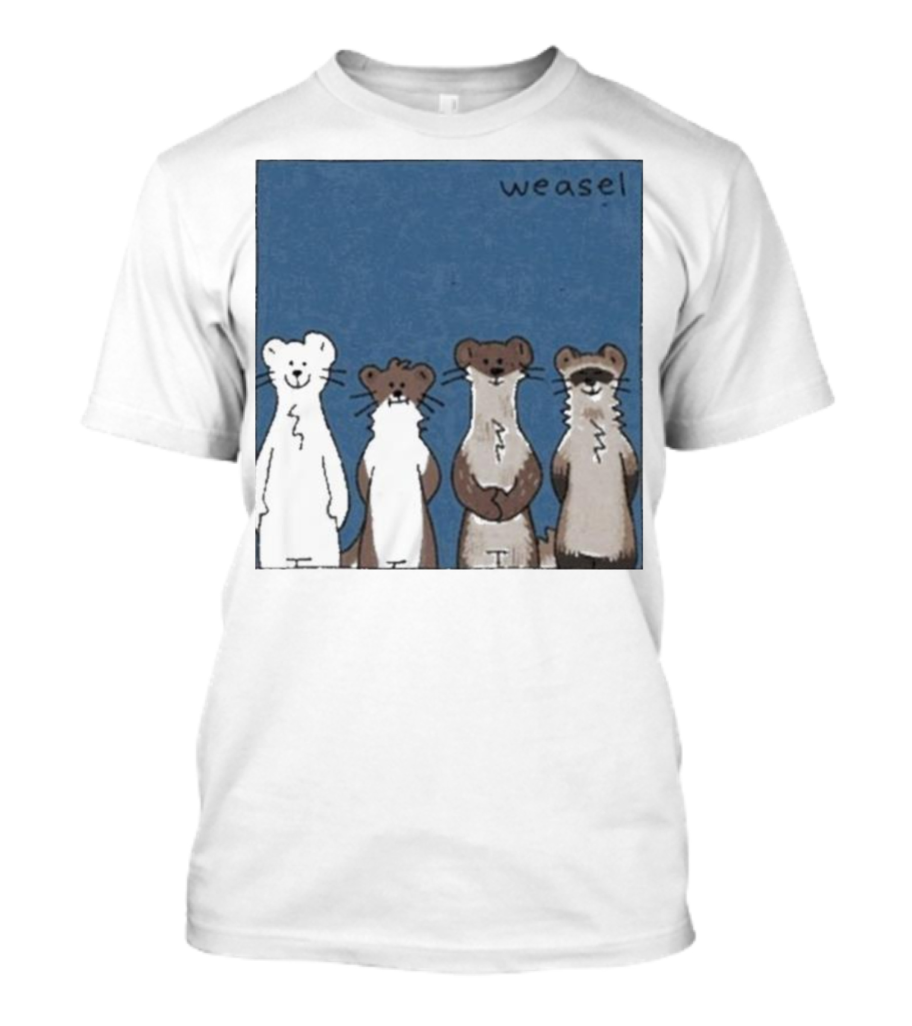Weasel Weezer Band Cartoon T-Shirt