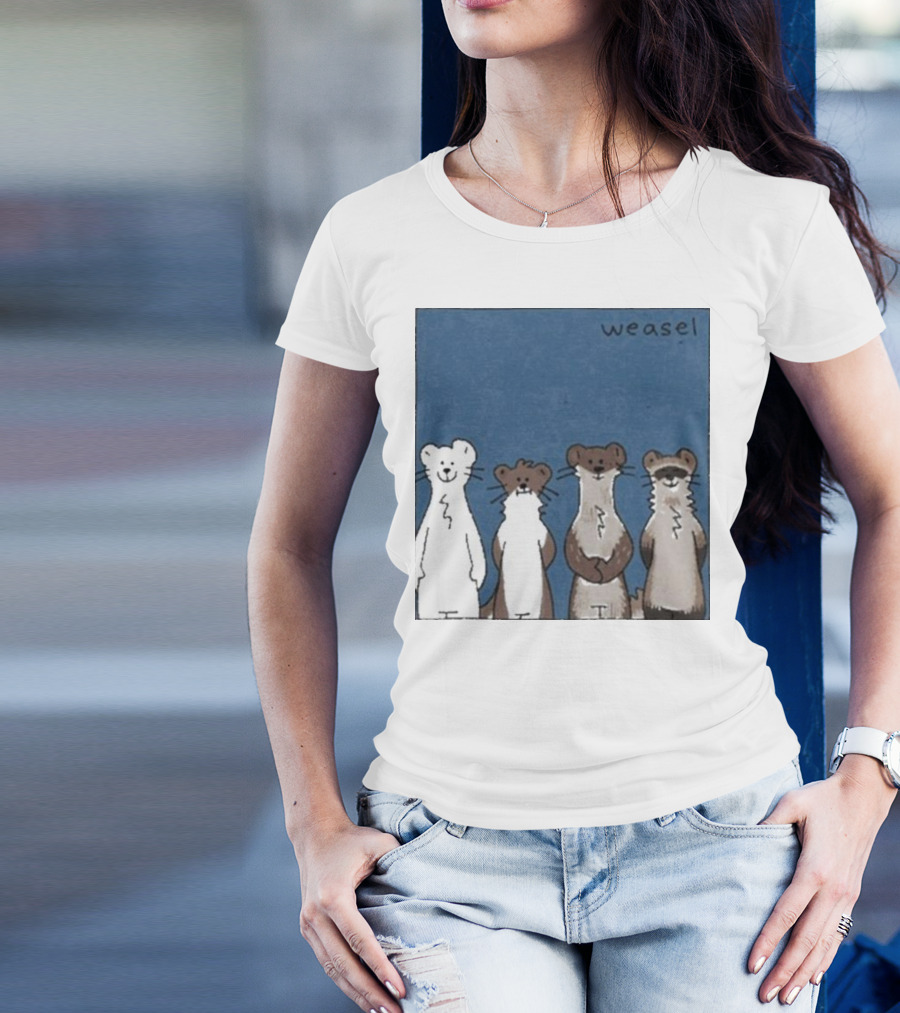 Weasel Weezer Band Cartoon T-Shirt