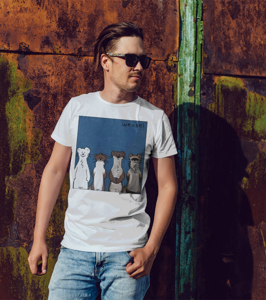 Weasel Weezer Band Cartoon T-Shirt
