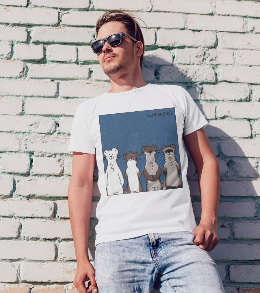Weasel Weezer Band Cartoon T-Shirt