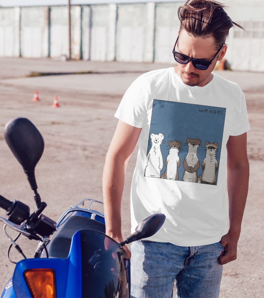 Weasel Weezer Band Cartoon T-Shirt