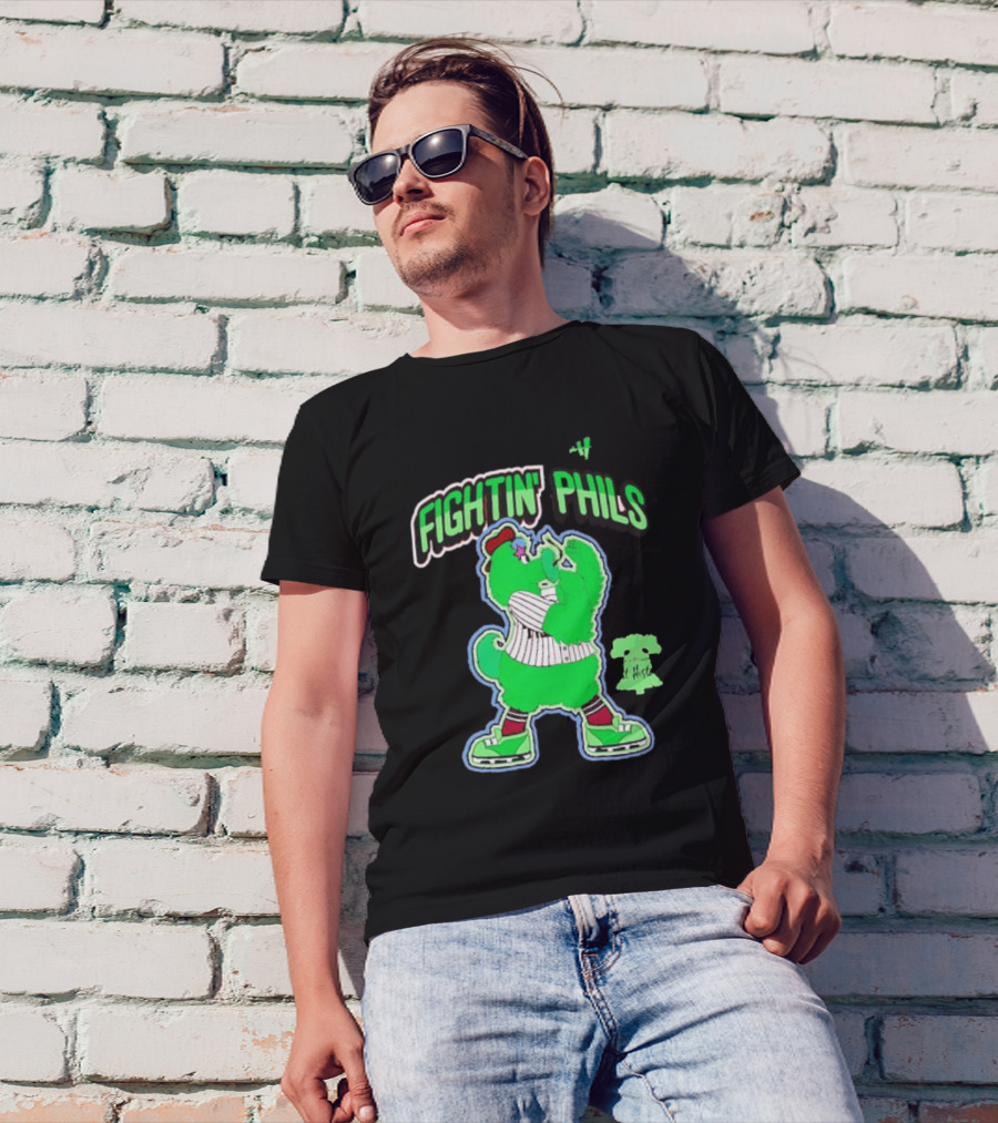FIGHTIN' PHILS Neon Mascot Art History T-Shirt