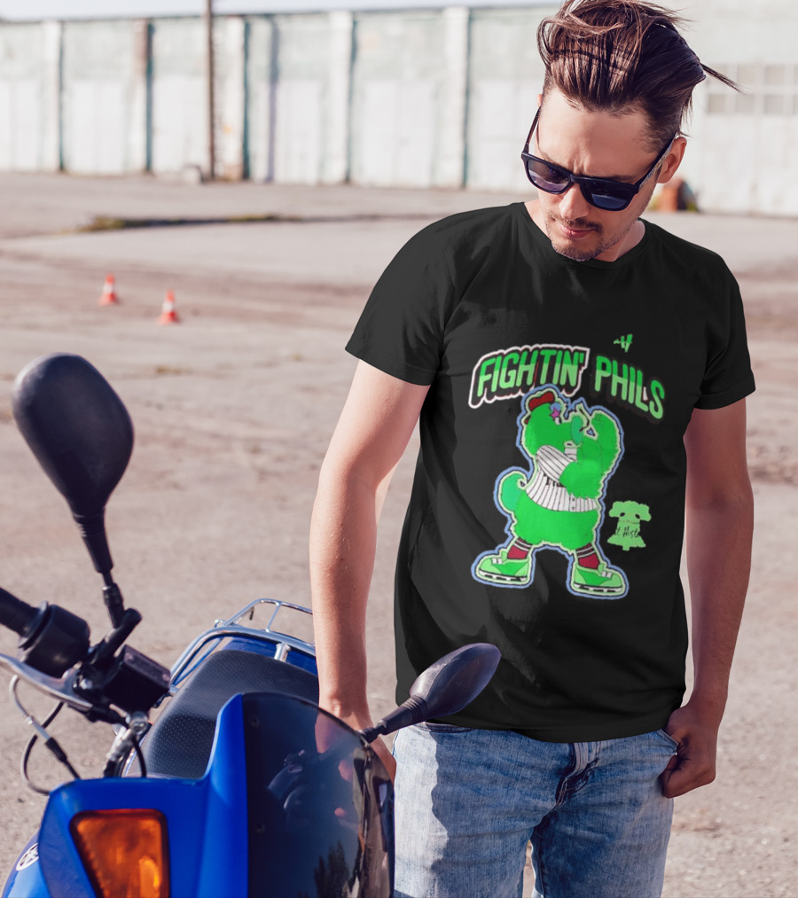 FIGHTIN' PHILS Neon Mascot Art History T-Shirt