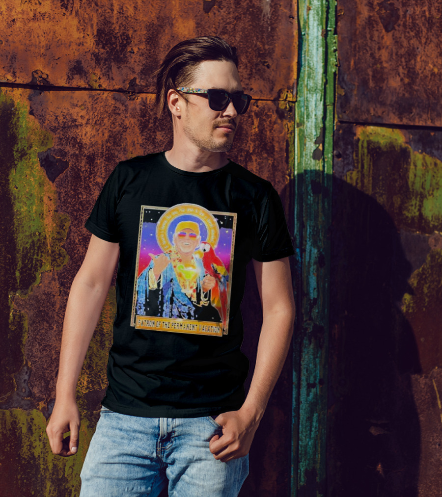 Patron Of The Permanent Vacation With Parrot And Halo T-Shirt
