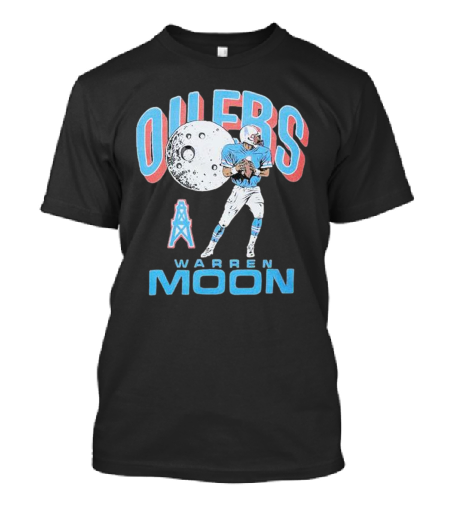 Oilers Football Warren Moon Quarterback T-Shirt