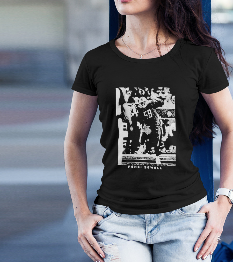 Penei Sewell Detroit Lions Majestic Threads 59 Football Player T-Shirt
