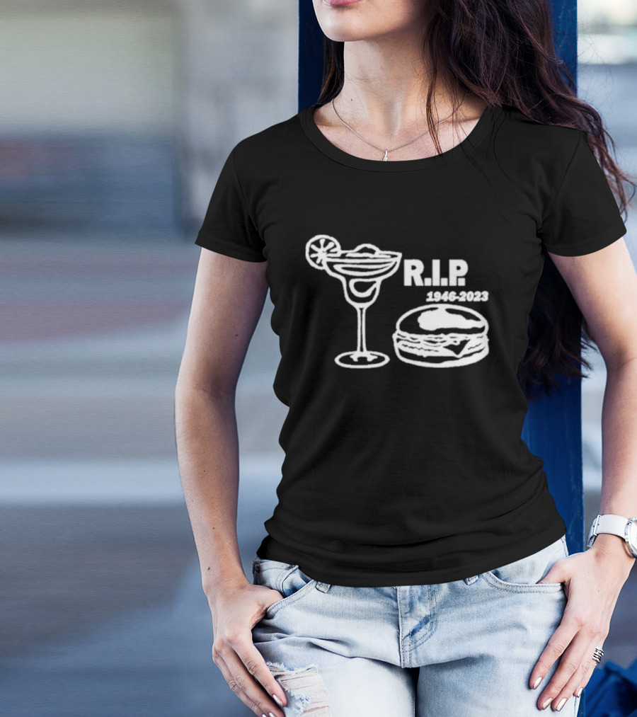 RIP Jimmy Buffett Margarita Cheeseburger Memorial 1946-2023 T-Shirt