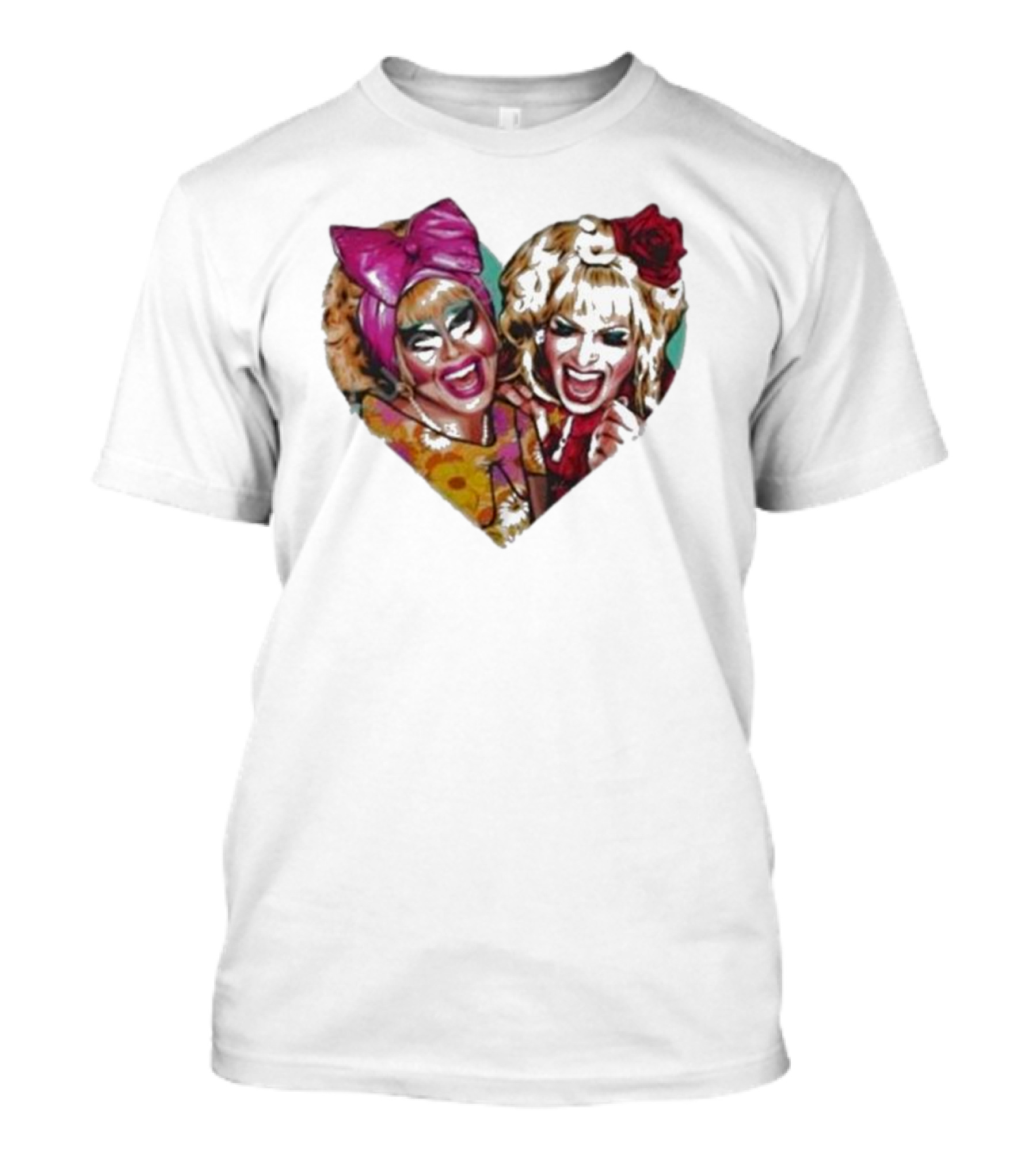 T&K Trixie Mattel Katya Zamolodchikova Heart Shaped Cap T-Shirt